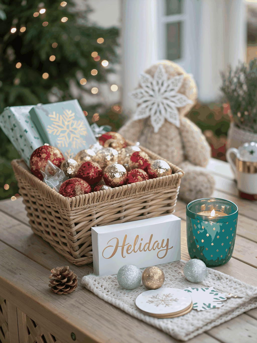 Festive holiday parcel gifts and hand-dipped candles under 25 dollars