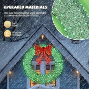 60-Inch Pre-Lit Outdoor Christmas Wreath with 400 LED Lights